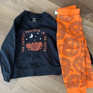 Carter's Black and Orange Pumpkin Outfit